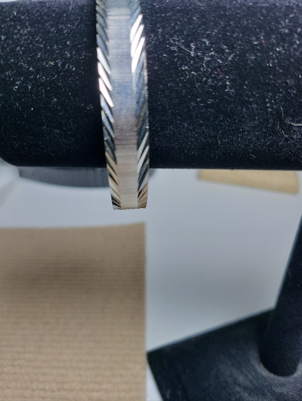 Monet Diamond Cut Silver  Tone Bangle Bracelet